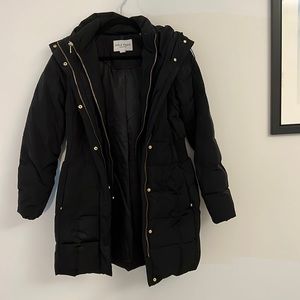 Super warm down jacket, hits above knee.  Gently worn condition.